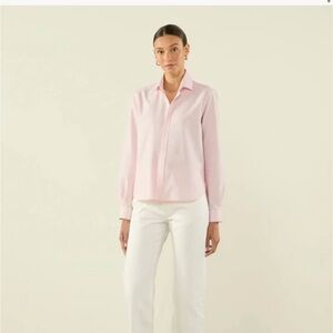 Withnothingunderneath Classic Button Down in Light Pink Stripe - UK6 (XS)